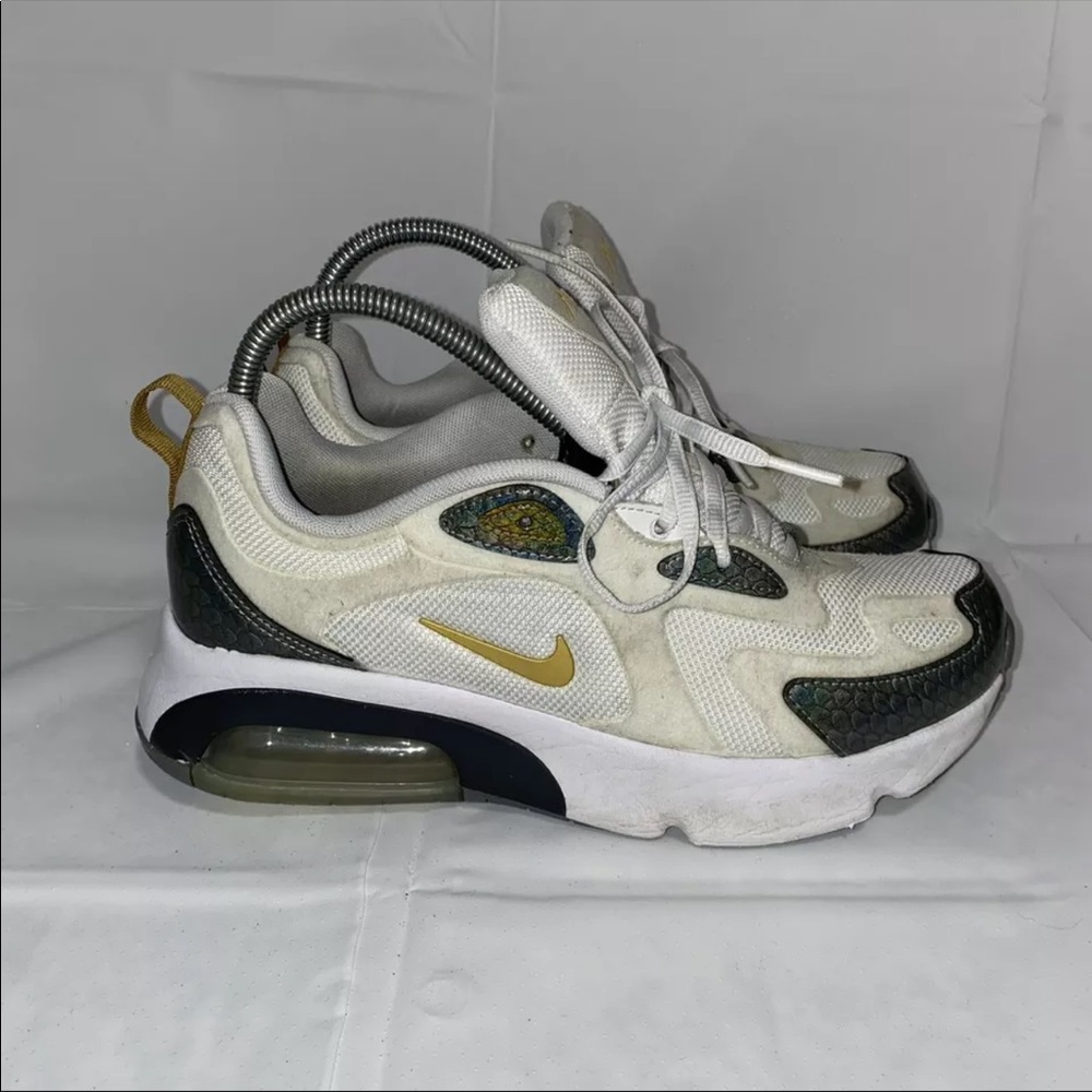 Nike Air Max 200 Baby Dragon GS Shoes CQ4009-100  7Y White Snake